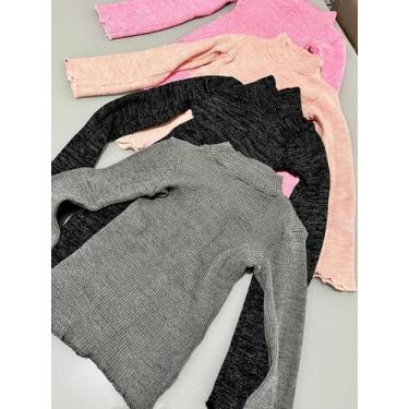 Imagem de Blusas de lã segunda pele manga longa para frio inverno - dondocas.bij