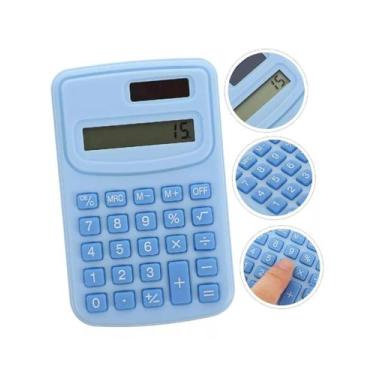 Imagem de Calculadora De Mesa Bolso Mini Portátil Com 8 Dígitos - Home, AZUL