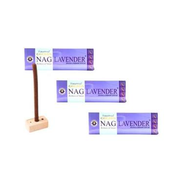 Imagem de KIT C/3 Incensos Dhoop Tibetano Golden Nag Sabor:Lavanda, Lavanda