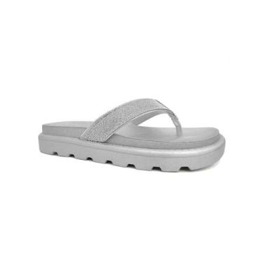 Imagem de Tamanco Vizzano  Flatform 6459.327 Prata/Cristal, 37, Prata, Cristal