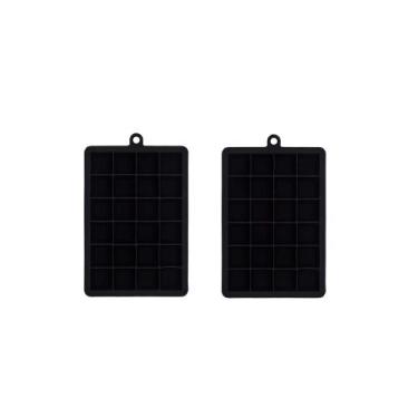 Imagem de Forma de Gelo Silicone Preto Retangular 24 Cubos 2un - WECK