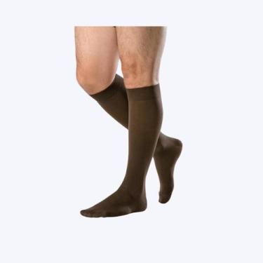Imagem de Meia Elástica 3/4 Panturrilha Masculina Attiva 20-30mHg, Marrom, G