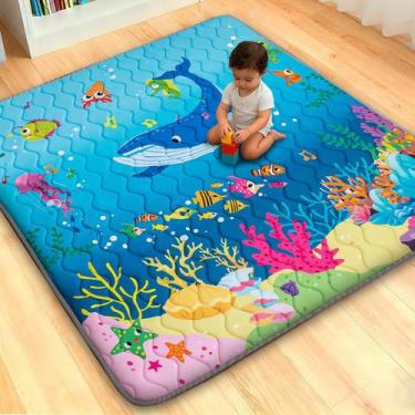 Imagem de Tapete de Atividades para Bebê RONGFA 180x150 cm Espuma Grossa Antider