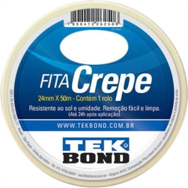 Imagem de Fita Crepe Tekbond 24Mm X 50Mt - Kit C/5 Unidades