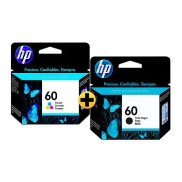 Imagem de Cartucho de Tinta Hp 60 Cc640wb Preto E 60 Cc643wb Color kit