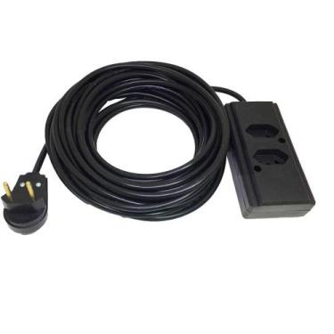 Imagem de Extensão Elétrica 10a 01 Metro 2 Tomadas Cabo Pp 2x4,0mm - Lisse Onlin