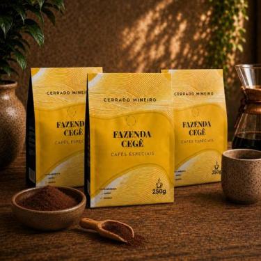 Imagem de Combo café especial 3 pacotes de 250gr moído 100% arábica - Fazenda Ce