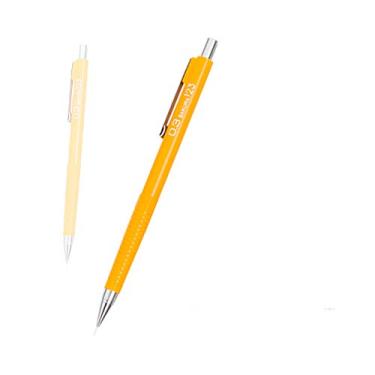 Imagem de lápis automático para desenho de animação estudante desenho lápis amarelo 0,3 mm difícil de quebrar 1 pacote