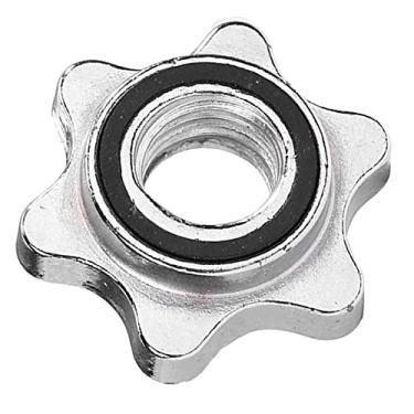 Imagem de NC Hex Nut Anti- Barra Padrão de 25 mm - Braçadeiras de parafuso para halteres de levantamento de peso, para proteger a posição do haltere na barra - A