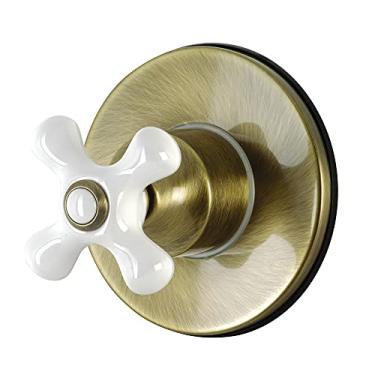 Imagem de Kingston Brass KS3033PX Válvula de desvio de três vias com kit de acabamento, latão antigo
