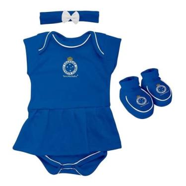 Imagem de Kit Bebê Cruzeiro 3 Peças Feminino Oficial - Torcida Baby