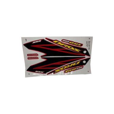 Imagem de Kit Jogo Adesivo Faixa Nxr Bros 150 2007 Esd Vermelho