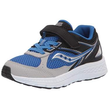 Imagem de Saucony Tênis de corrida unissex infantil Cohesion 14 Alternative Closure Jr, Preto/azul, 10.5 Big Kid