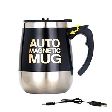 Imagem de Caneca automática elétrica preguiçosa auto agitação caneca copo café leite mistura inteligente USB aço inoxidável suco mistura copos copos copos Uwariloy