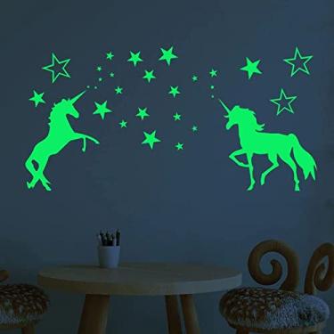 Imagem de 31 Imagens Adesivos Fosforescentes Brilham no Escuro Unicórnios, Estrelas - Decoração Quarto Infantil