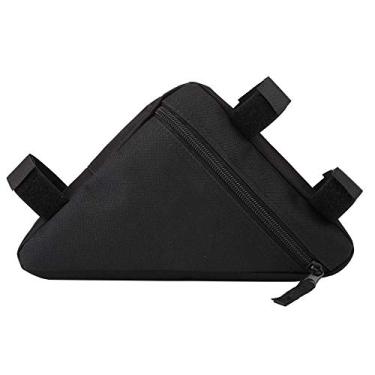 Imagem de Bolsa de armazenamento de bicicleta, bolsa de quadro triangular de bicicleta de tecido Oxford, bolsa de tubo frontal de quadro de bicicleta de libera??o r¨¢pida, bolsa triangular(Black+White), bol