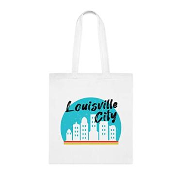Imagem de Sacola engraçada Louisville City, presente Louisville City, bolsa de ombro Louisville City, bolsas reutilizáveis Louisville City, ideia de presente de cesta de Natal de aniversário,