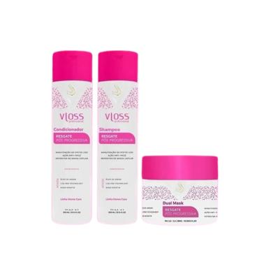Imagem de Kit Vloss Resgate Pós Progressiva - Manutenção Efeito Liso 3x300ml