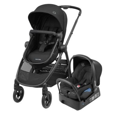 Imagem de Carrinho de Bebê com Bebê Conforto Travel System Anna³ Trio Maxi-Cosi Essential Black