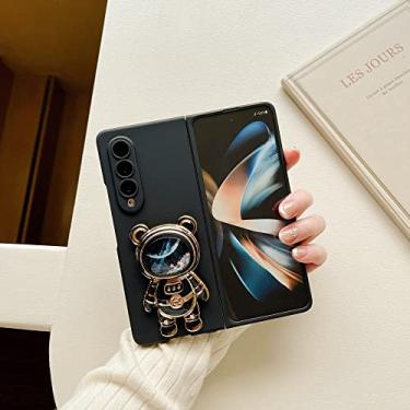 Imagem de Para Samsung Galaxy Z Fold 4 Estojo para Celular Bonito Astronauta Espacial Suporte Suporte Z Fold 3 2 Capa Branca, 02, Preto, Para Z Fold 3