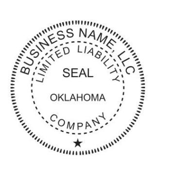 Imagem de Carimbo de borracha da empresa de responsabilidade limitada para o estado de Oklahoma