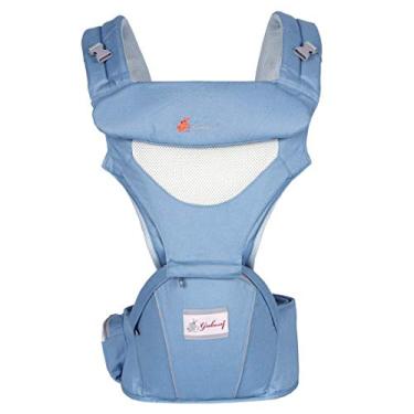 Imagem de Porta-bebês ergonômico com assento de quadril, mochila porta-bebês para bebês, bolsa tipo estilingue para bebês recém-nascidos, urdidura de bebê respirável e macia para todas as estações