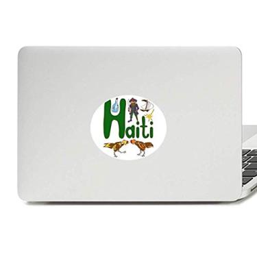 Imagem de Adesivo de vinil com símbolo nacional do Haiti, decalque para notebook