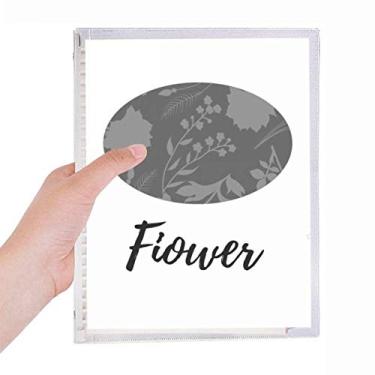 Imagem de Botany caderno com estampa de arte abstrata de folhas soltas diário recarregável