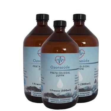 Imagem de Combo 3 Prata Coloidal Pura 25ppm - 500ml