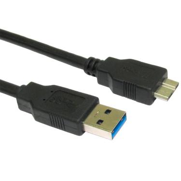 Imagem de Cabo USB 3.1 para HD Externo - 1,2 metros - USB para USB Micro B - 5GB/s - Preto - Chip Sce 018-7707
