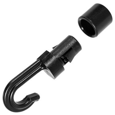 Imagem de Ganchos de extremidade aberta Paracord Planet com cabo de choque | gancho de extremidade elástico resistente / cabo de choque | Cabe em cordão de 3/16 polegadas para criar tiras elásticas de comprimento personalizado, 100 Pack