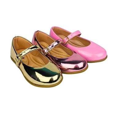 Imagem de Kit Com 3 Pares Sapatilha Infantil Menina feminina do 20 ao 34 Direto Da Fabrica Super Confortavél SPT001 (Dourado, Rosê Espelhado e Rosa Bale, br_footwear_size_system, big_kid, numeric, numeric_32)