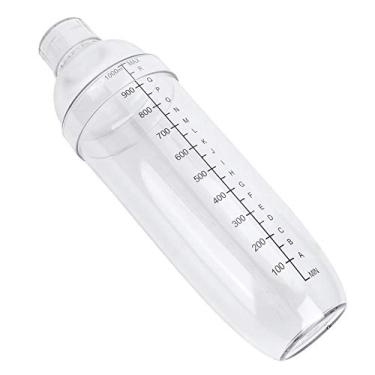 Imagem de Coqueteleira, coqueteleira de plástico, misturadora de bebidas à mão, copo de chá com balança, ferramenta de bar, garrafa de vinho, coqueteleira, coqueteleira, coqueteleira, coqueteleira, coqueteleira, copo de medição para festa em casa (1000 ml)