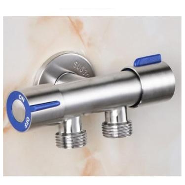 Imagem de Torneira Registro T Duas Saídas De Água Inox Válvula Duplo Sowshop