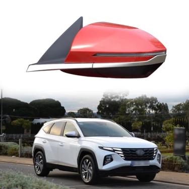Imagem de Conjunto de espelho lateral do motorista adequado para Hyundai Tucson L 2020 2021 2022 2023 Espelho retrovisor retrovisor para acessórios Hyundai Tucson Aviso de ponto cego