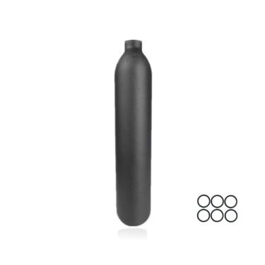 Imagem de Benlynnx Garrafa de ar de alumínio 4500psi, cilindro PCP aeronáutico à prova de explosão de 30 MPA, tanque de paintball de alta pressão recarregável M18 x 1,5 para jogo de mergulho PCP 0,3L (tanque