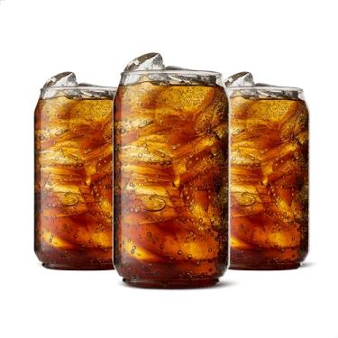 Imagem de TOSSWARE Conjunto de 12 latas de cerveja de plástico premium, recicláveis, inquebráveis e transparentes, 12 unidades (pacote com 1)