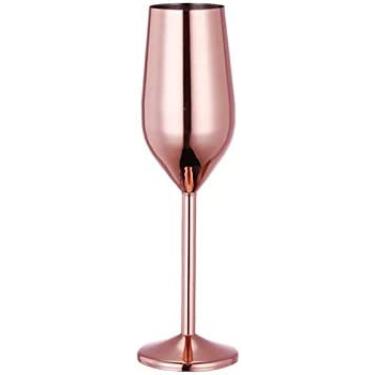 Imagem de Taça de champanhe em aço inoxidável 304, taça, taça dourada criativa, bar de vinhos e decoração de hotel, conjunto de 4 taças de champanhe em aço inoxidável, para casamentos, aniversários, o