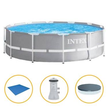 Imagem de Piscina Intex 6.503 Litros Estrutural Prism Armação com Filtro Capa e Forro