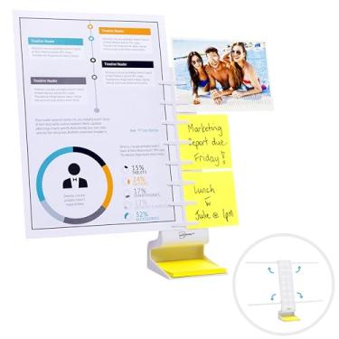 Imagem de Note Tower Desktop Pro Suporte duplo de documentos para digitação | Suporte de papel compacto de 2 páginas para mesa | Suporte de documentos para papel de cópia, fotos e anotações | Dispensador inclui