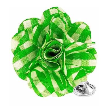 Imagem de Vittorio Vico Broche de lapela de flor xadrez formal masculino premium - Boutonniere para homens, broche de flor, 2.5" (6.36CM), Poliéster, Não aplicável