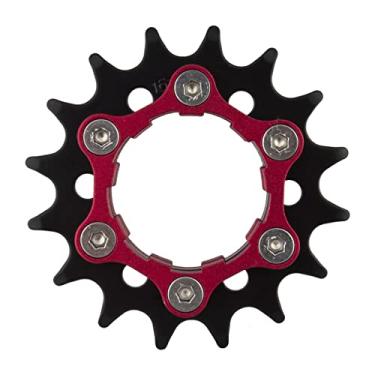 Imagem de Origin8 Engrenagem de cassete de velocidade única Ultim8 com suporte de disco 6b, 16t x 3/32", preto/vermelho