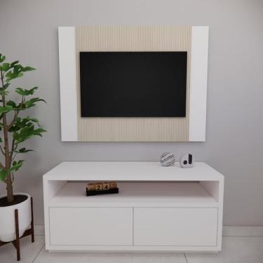 Imagem de Painel Para Tv Sala Estante Parade Pequeno Ripado Decoração 90cm - Brovália