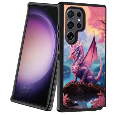 Imagem de BXIKEOPIU Capa para Samsung Galaxy S24 Ultra, resistente, 3 camadas, à prova de choque, à prova de poeira/queda, capa protetora robusta para Samsung Galaxy S24 Ultra 5G (6,8 polegadas, 2024), dragão