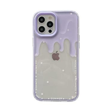 Imagem de Sorvete Candy Color Cartoon Phone Case para IPhone 12 11 Pro Max Capa traseira para Iphone X XR XS Max 7 8 Plus, Roxo, Para iPhone XR