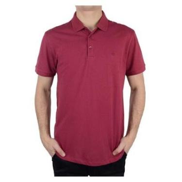 Imagem de Camisa Polo Masculina Dudalina MC Vermelho Escuro - 7743064-Masculino