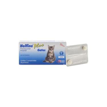 Imagem de Vermífugo Helfine Plus Gatos: 2 Comprimidos - AGENER UNIAO