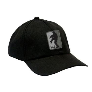 Imagem de Boné Militar Rip Stop com Patch Aplicado MLD  Preta - Mundo do Militar