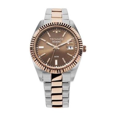 Imagem de Relógio feminino technos riviera aço inox prata 2115kts/3m