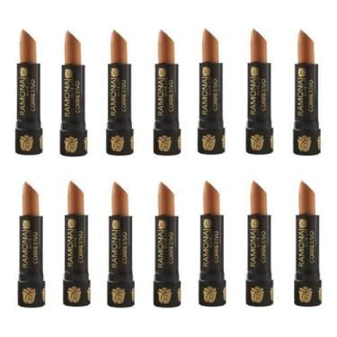 Imagem de Kit 14 Corretivo Bastão Cor 03 Escuro 3,8gr - Ramona Make Up